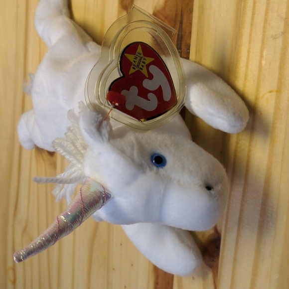 TY MYSTIC Beanie Baby Mystic the Unicorn Iridescent Horn Collectibles BD 5-21-94 - Picture 4 of 13